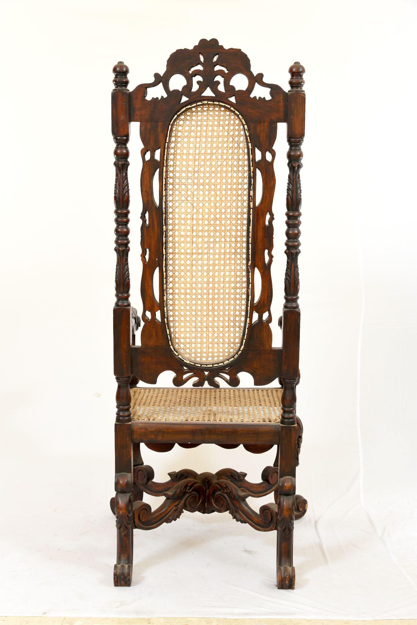 Ornate High-Back Throne Chair — Front View
